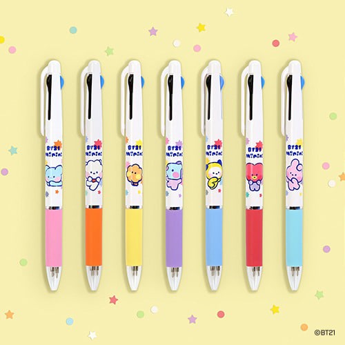 official-bt21-3-color-ball-pen-minini official-bt21-3-color-ball-pen-minini
