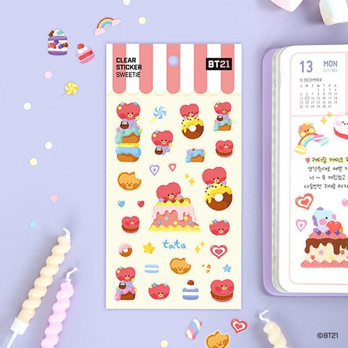 official-bt21-clear-sticker-sweetie official-bt21-clear-sticker-sweetie